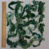 ringlet mohair curls handpainted greens fairie curls 28g 25205