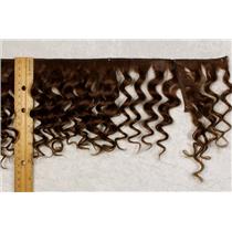 Yak hair weft Brown 6 wavy fine yak  double row 6-8" x 100 " 25484 FP