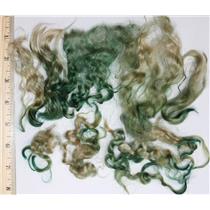 Evergreen /gold light 0.5% variegated  Mohair curls 1 oz  medium adult  26165