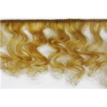 mohair weft coarse unglazed Gold 27 curly hair 4-7"x 50"  25624  QP