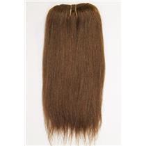 Brown 6  straight mohair weft coarse 6-8" x100" 26636 HP