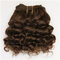 Brown 6 wavy mohair weft coarse  6-8" x200"  26639  FP