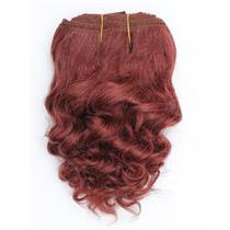 Dark auburn red #33 wavy mohair weft coarse  6-8" x200"  26598  FP