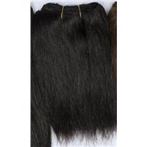 Dark Brown 2  straight yaki  mohair weft coarse  7-8" x200"  26  FP