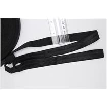 Crownette trims satin finish fold over elastic black 3/4" 1 yd 26700