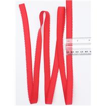 Crownette trims  Picot elastic red 1 yard. 1/2" 26714