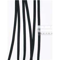 Crownette trims  flat elastic Black 3/8"  1 yard. 26717