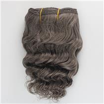 Dark  mouse gray-brown wavy mohair weft coarse  6-8" x200"  25954  FP