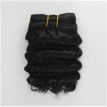 Black #1 wavy mohair weft coarse  6-8" x200"  26305  FP