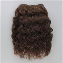 deep brown 4 curly mohair weft coarse  6-8" x200"  25942  FP