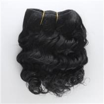 Black #1 wavy mohair weft coarse  6-8" x200"  25816  FP