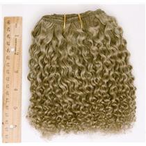 Dark ash blonde mohair weft coarse Bebe curl weft 6-8 x200" 90-100g 26833 FP