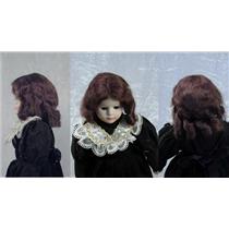 Mohair Wig sausage curls hand sewn  brown sz 8 "  11678