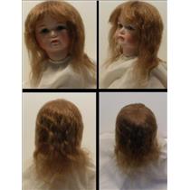 Mohair Wig center crown bangs lt brown  sz 6" 23683