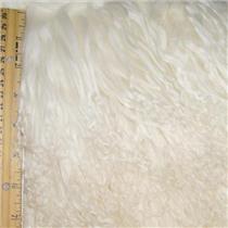 5 1/2 x11" 4-6" natural white  tibetan lambskin wig  23731