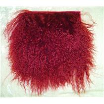 2" sq wine  tibetan lambskin doll hair no seam 22745