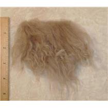 smoked beige Gray tibetan lambskin scrap sample  23207