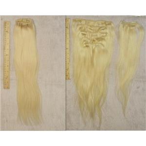 blonde #613 silky human hair clip in 18"x50g 23990 B HP