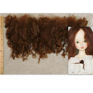 natural Auburn Suri Alpaca washed  7-10" cria wool 1 oz 24981