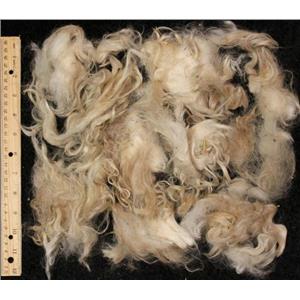 Mohair raw white locks 2 oz  3-5"   25051