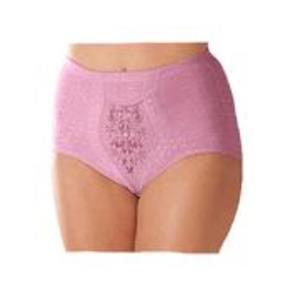 pocket panty  Crown-ette womans silky control brief in mauve 25762