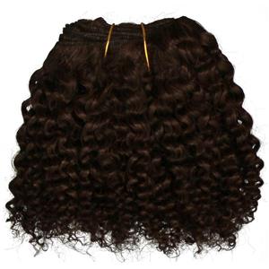 Dark Brown 3 bebe curl - tight curl - mohair weft coarse  6-8" x200"  26625  FP