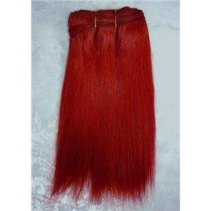 Red straight mohair weft coarse  6-8" x200"  25893 FP