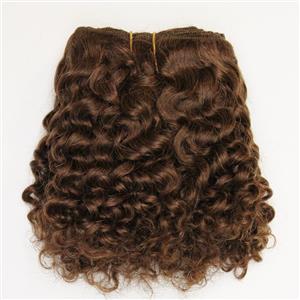 Brown 6 curly mohair weft coarse  6-8" x200"  26642  FP