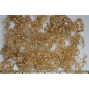 orange peach fine angora Mohair curls 1 oz  26422