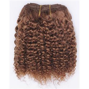 Light auburn #10 bebe curl - tight curl - mohair weft coarse 7-8" x100" 26547 HP