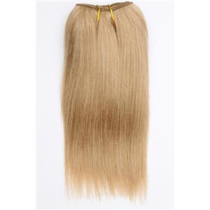 Light strawberry blonde 24  straight mohair weft coarse  7-8" x200"  26588  FP