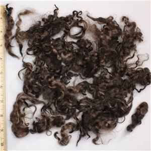 dark 1% coco brown 282  adult mohair 3-4" 1 oz of sorted locks 26654