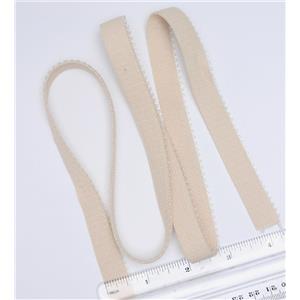 Crownette trims Finishing Plush Elastic Beige 1 yard. 5/8" 26704