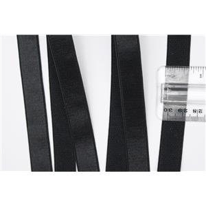 Crownette trims - strap elastic Satin - Plush Black 5/8" 1 yard. 5/8" 26711