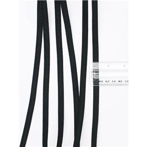 Crownette trims  flat elastic Black 3/8"  1 yard. 26718