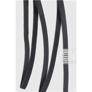 Crownette trims Finishing Plush Elastic Black 1/2" 1 yard. 26724