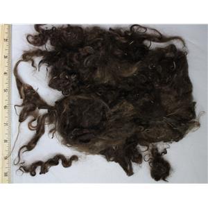 medium neutral brown fine adult mohair 1-5" bulk unsorted locks 26112