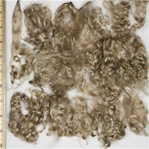 color 630 HS brown fine curly angora goat mohair doll hair 1 oz 3-5" 26762