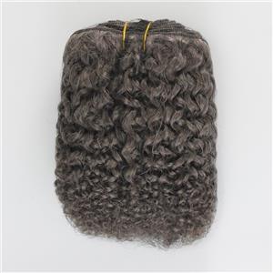 Dark mouse gray-brown bebe curl - tight curl - mohair weft coarse 6-8" x200" 25957 FP