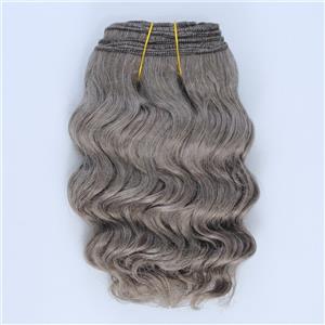 Light mouse gray-brown wavy mohair weft coarse  6-8" x200"  25917  FP