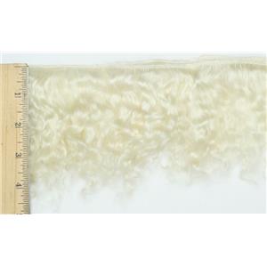 mohair custom weft  natural white 3-4" locks x 37" 26811