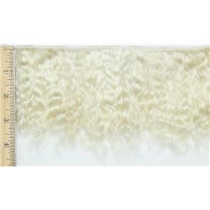 mohair custom weft  natural white 4" locks x 52" 26810