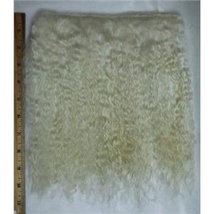 mohair custom weft natural white long 10-11" locks x 36"  19g 26841
