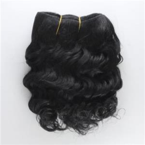 Black #1 wavy mohair weft coarse 6-8" x69" 26306 HP