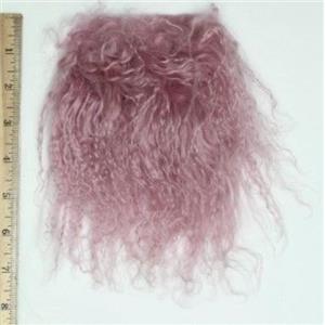 4" sq Bright lavender  tibetan lambskin  wig 11360