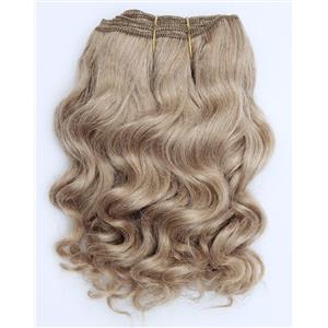 Light strawberry blonde 24 wavy mohair weft coarse  6-8" x200"  26585  FP