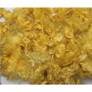 yellow golden HM 0.25% Mohair curls 5.1 oz  fine adult 3-5" 26854