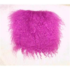 2" sq  Medium purple  tibetan lambskin fur wig  11382