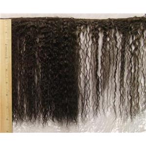 Mohair weft curly dark brown doll hair 1 yd 7-8" 23484