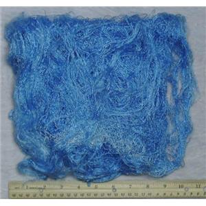 bombex silk fibers 14 g  0.5 oz dyed bright blue  23778